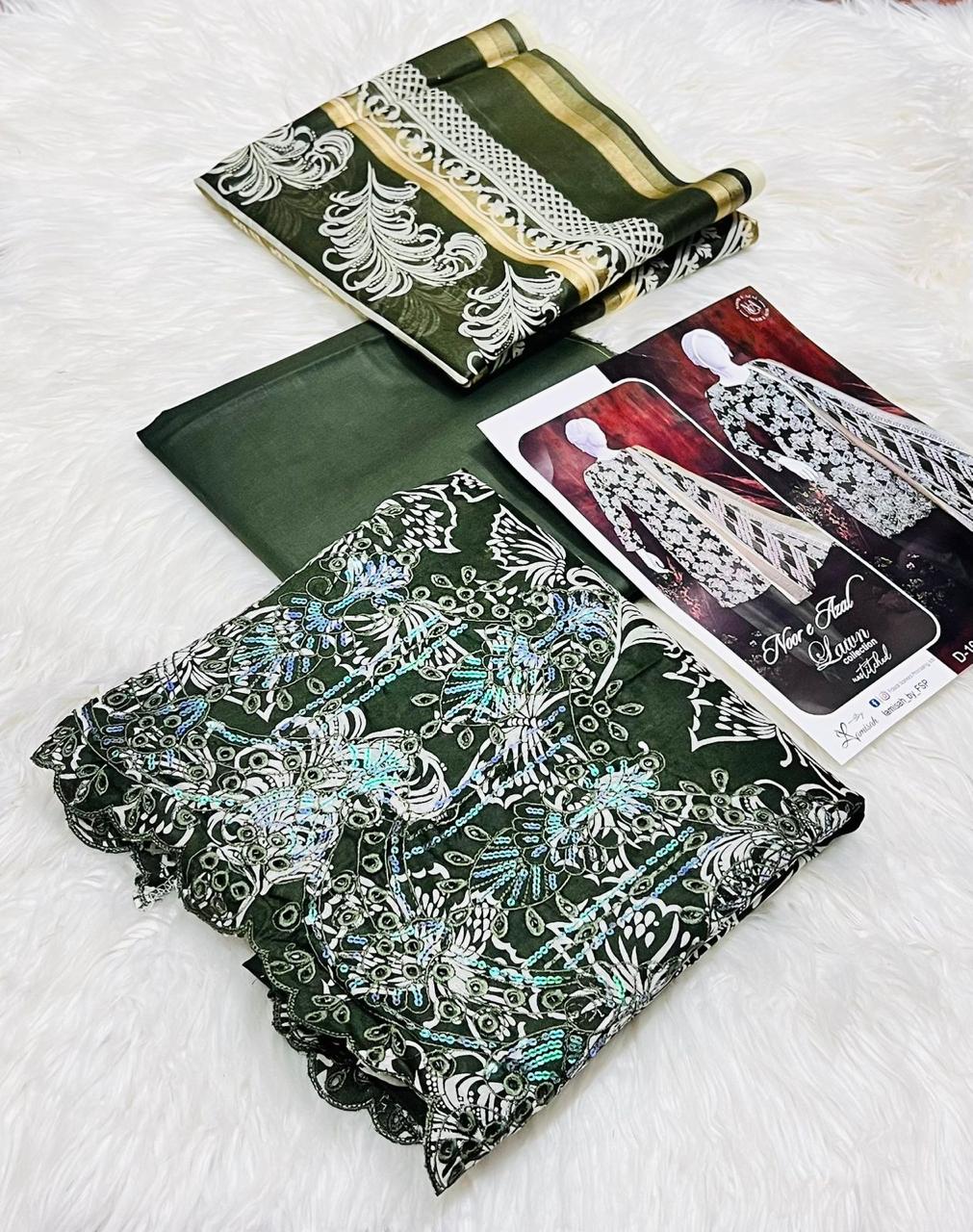 Noor-E-Azal Premium Embroidered Lawn Collection