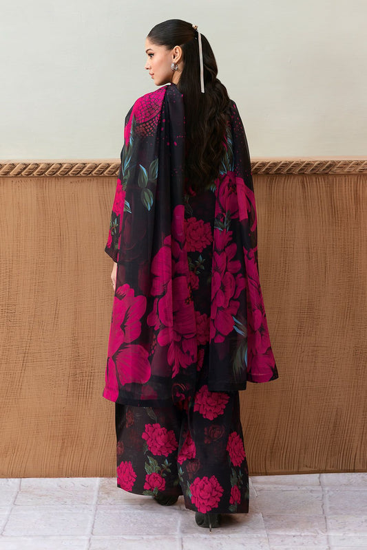 Afsanah Swiss Lawn Suit with Silk Dupatta | Premium Digital Print Collection