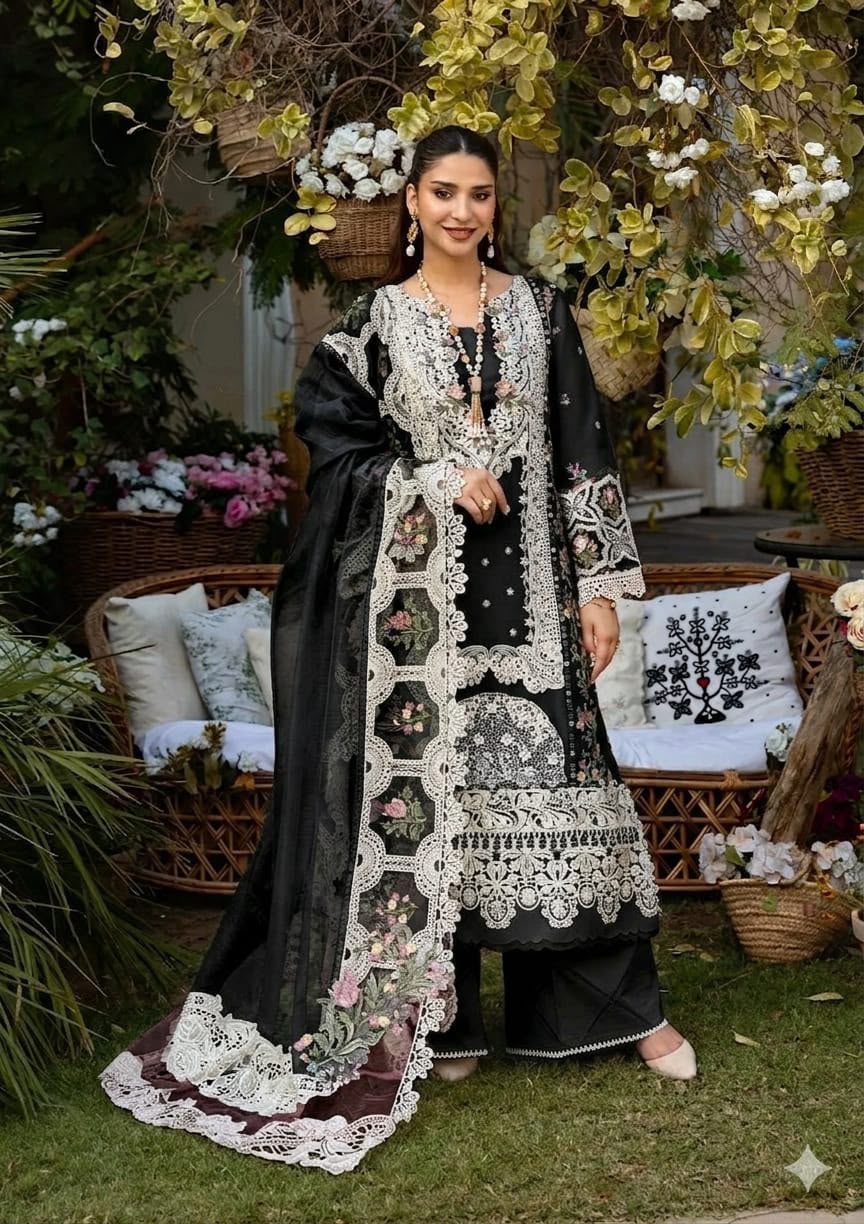 ELAF Chikankari Embroidered Lawn 3 Piece Suit – Luxury Summer Collection