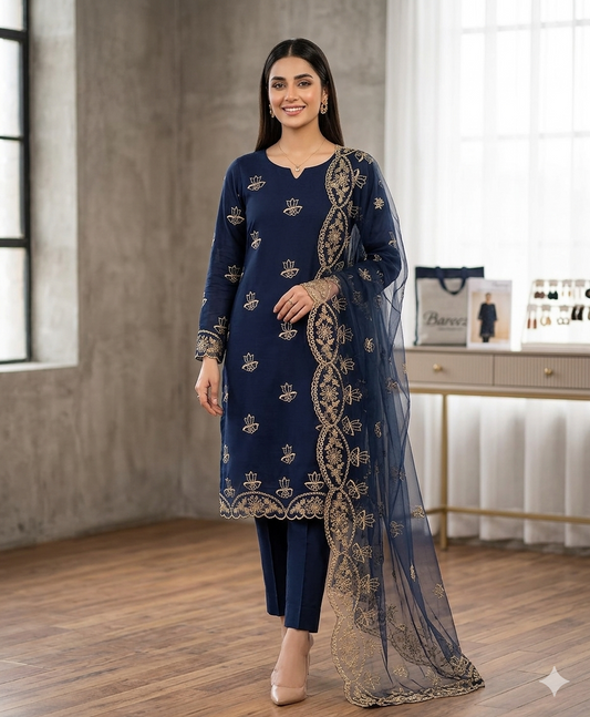 Bareeze Elegant Embroidered Lawn 2 Piece | Soft Summer Collection