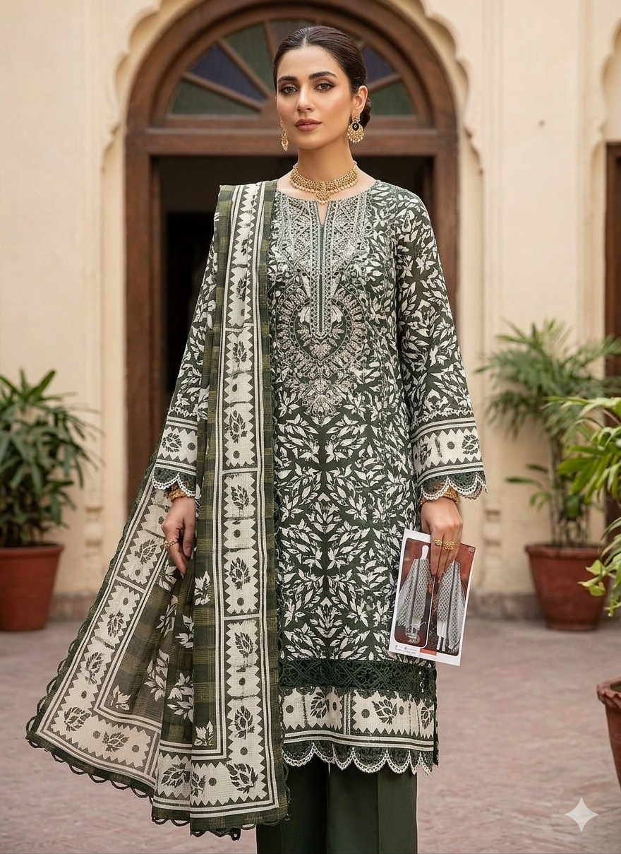 Noor-E-Azal Premium Embroidered Lawn Collection