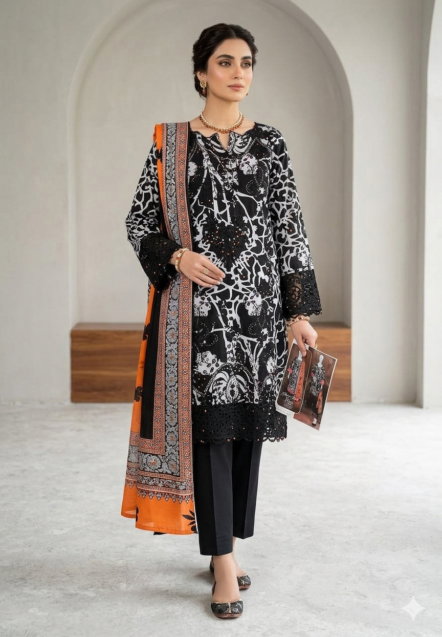 Noor-E-Azal Premium Embroidered Lawn Collection