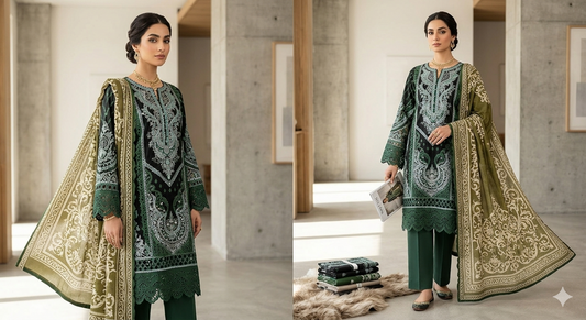 Noor-E-Azal Premium Embroidered Lawn Collection