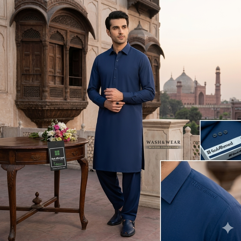 Gul Ahmed Luxury Boski Fabric for Men | Premium Soft Wash & Wear Collection