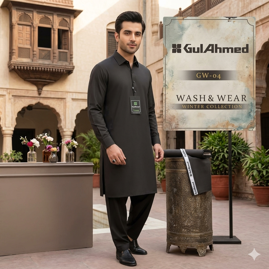 Gul Ahmed Luxury Boski Fabric for Men | Premium Soft Wash & Wear Collection