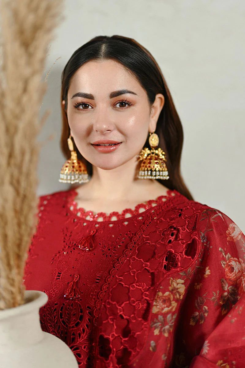 luxury womensDesigner Chikankari Cotton Dress by Qalamkar Luxury Collection