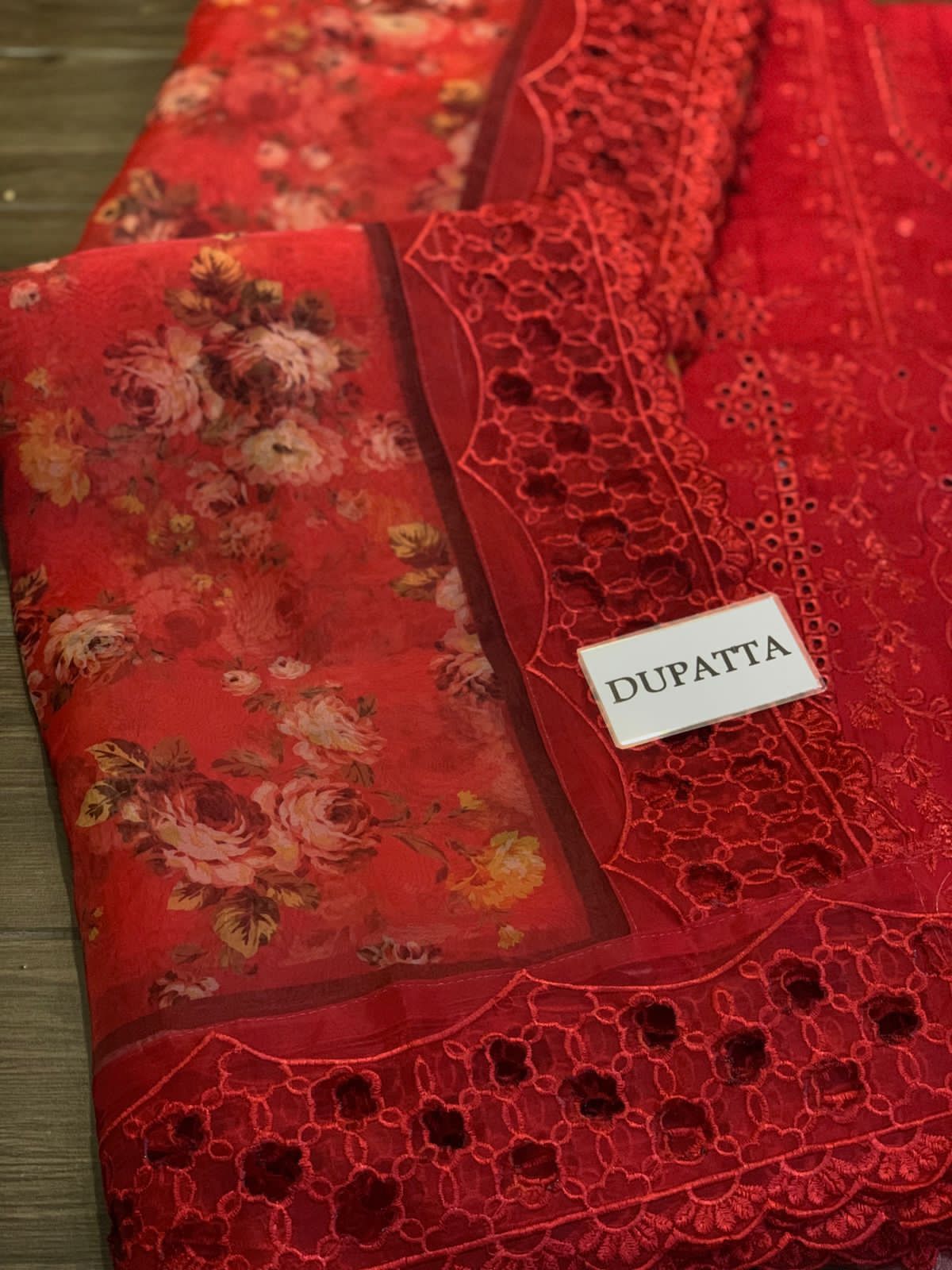 luxury womensDesigner Chikankari Cotton Dress by Qalamkar Luxury Collection