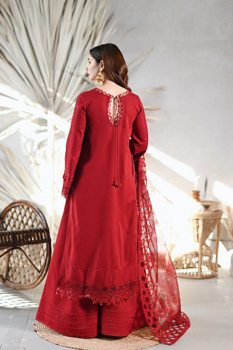 luxury womensDesigner Chikankari Cotton Dress by Qalamkar Luxury Collection