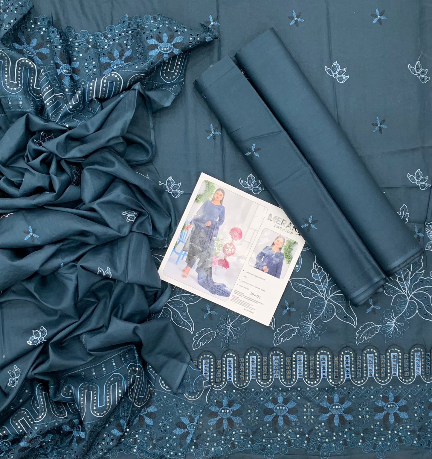 Luxury Embroidered Lawn Suit by Meraki Fashion