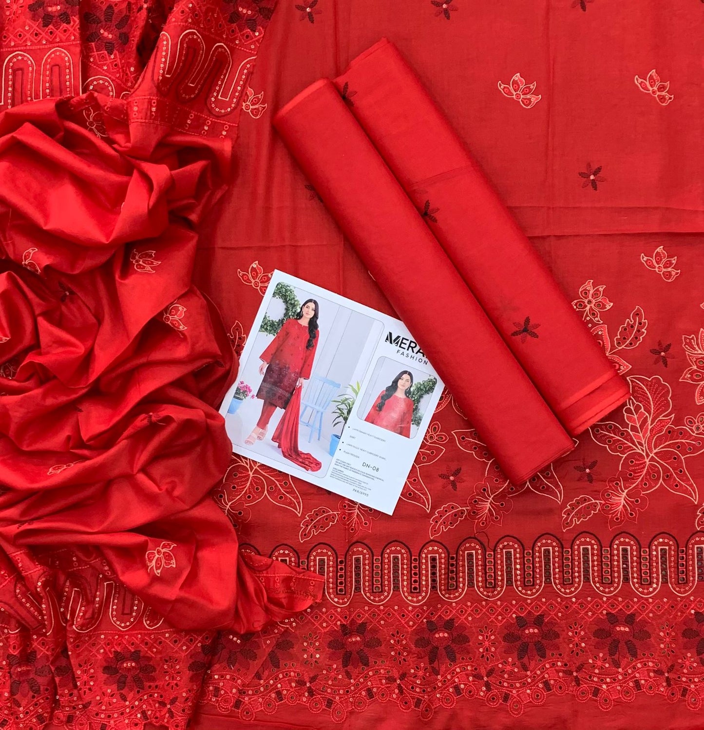 Luxury Embroidered Lawn Suit by Meraki Fashion