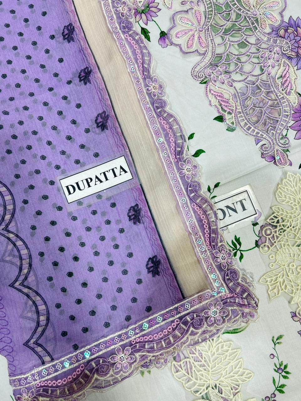 Luxury Printed Lawn Suit by NUREH with Thread & Sequence Work