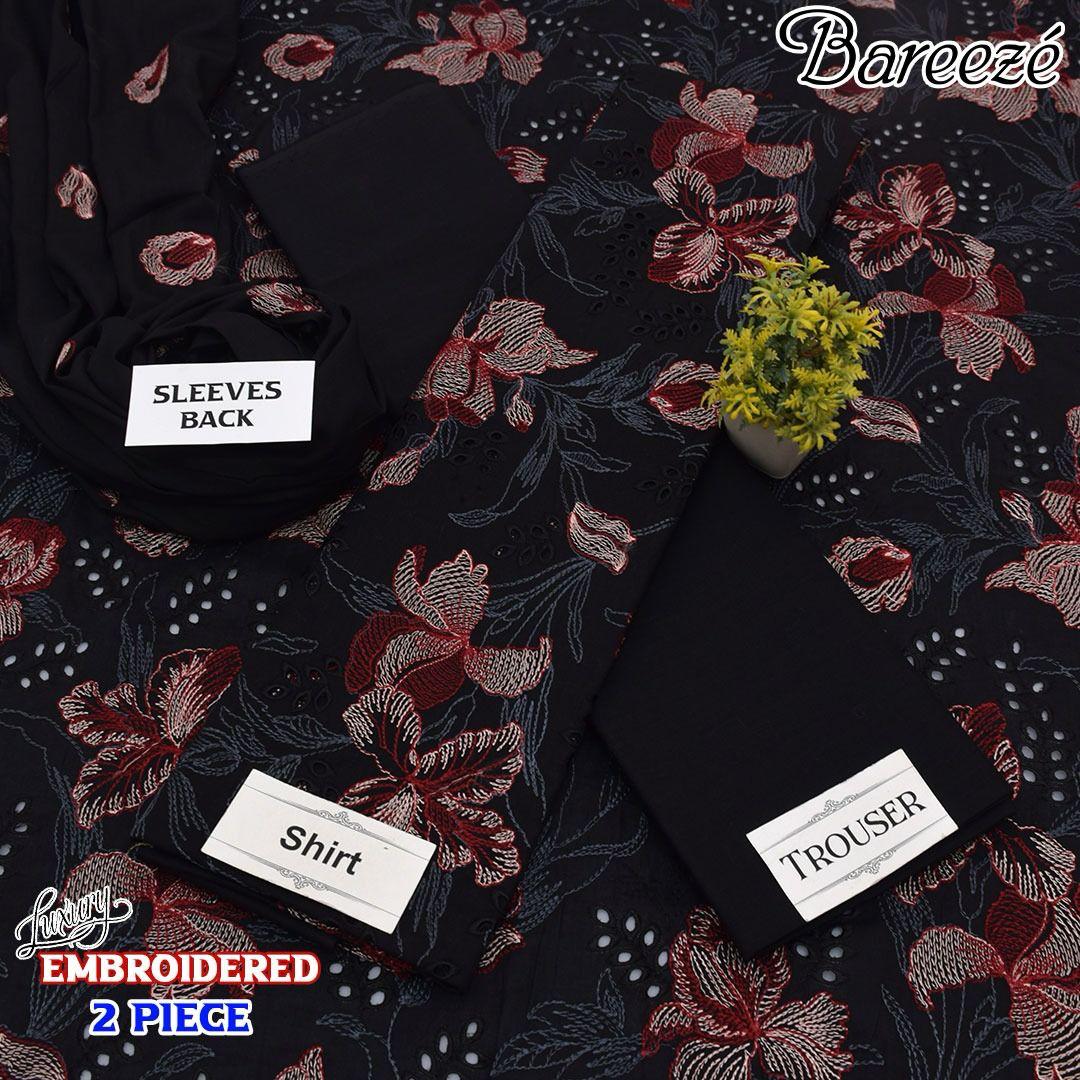 Bareeze Premium Embroidered Lawn Suit with Boring Work