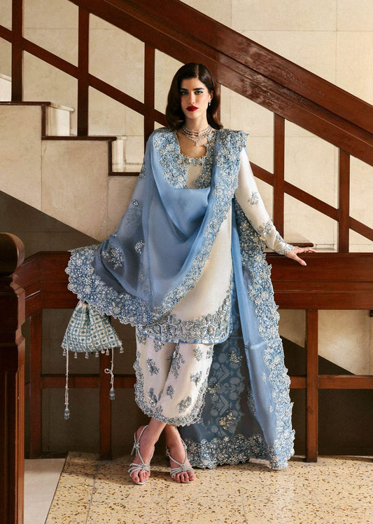 Premium Embroidered Lawn Suit by Hussain Rehar