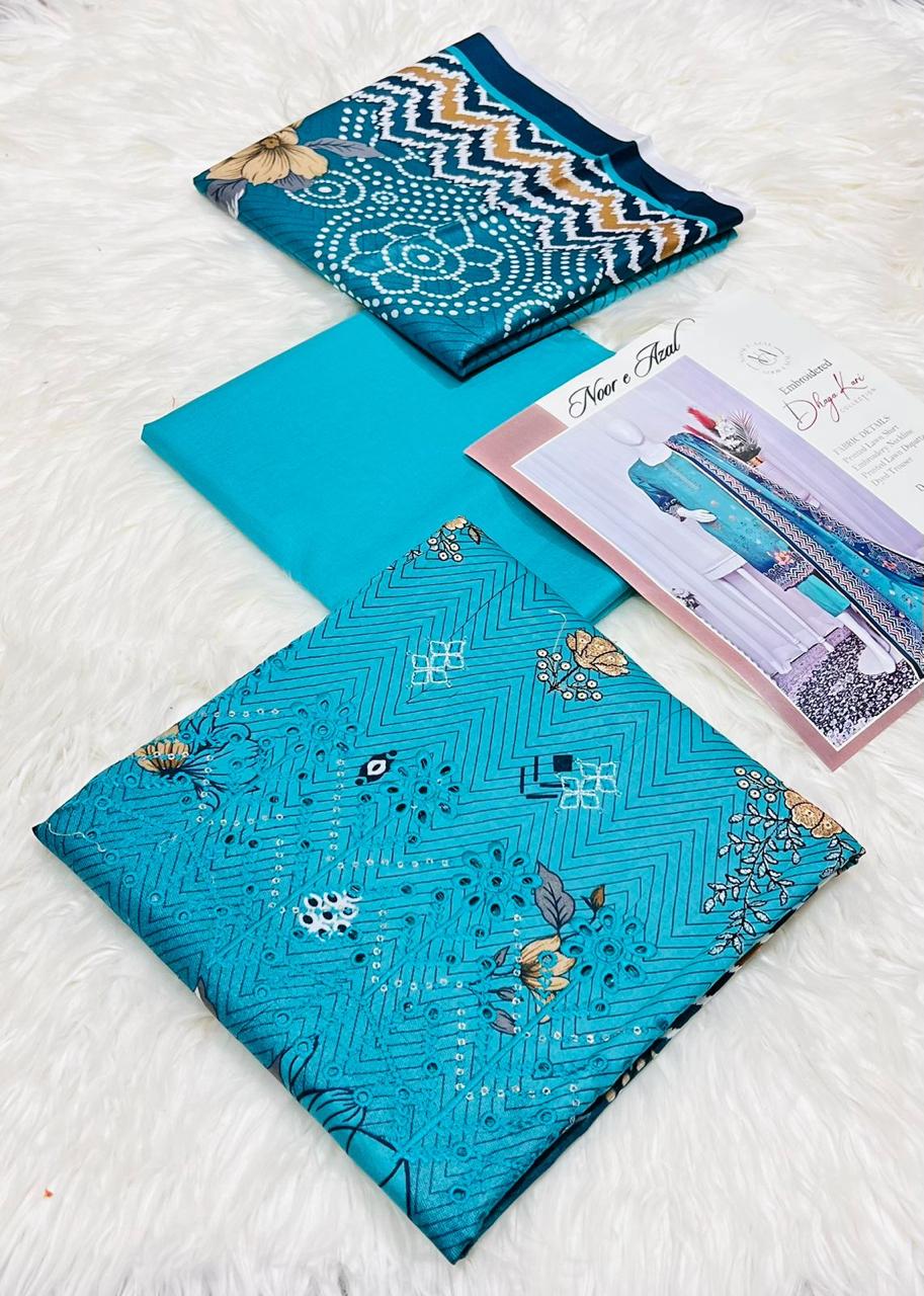 Noor-E-Azal Premium Embroidered Lawn Collection