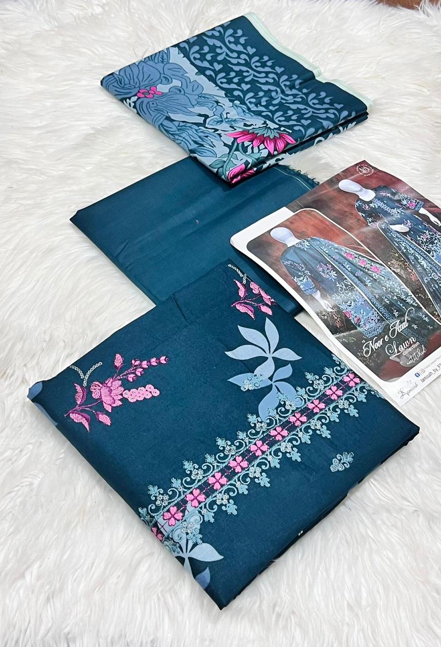 Noor-E-Azal Premium Embroidered Lawn Collection