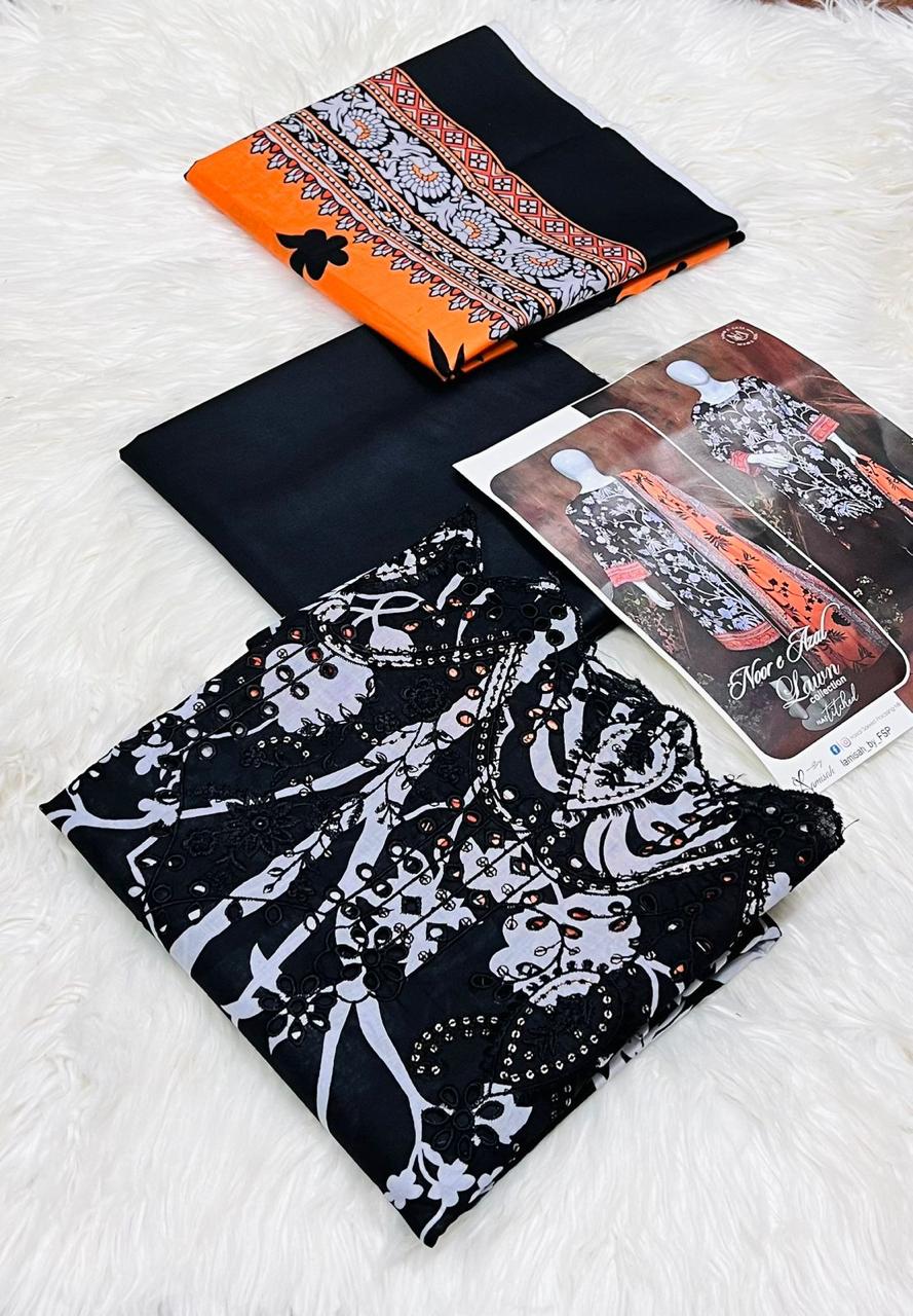 Noor-E-Azal Premium Embroidered Lawn Collection