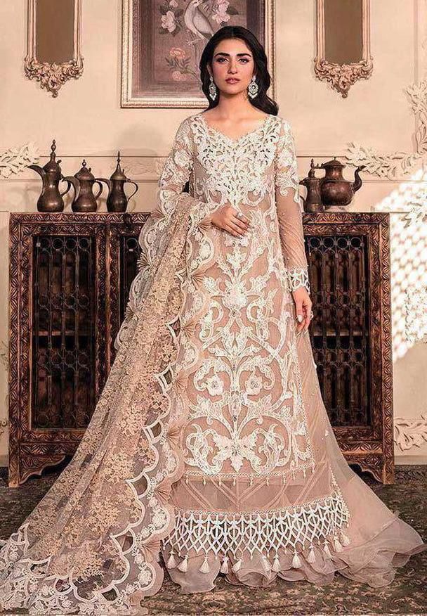 Maria B Organza & Silk Embroidered Dress | Premium Formal Collection