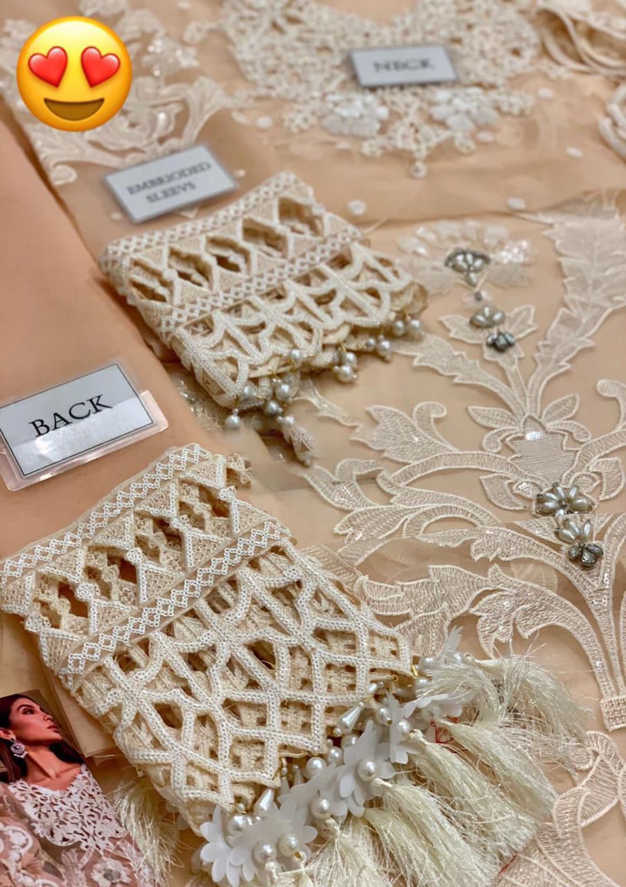 Maria B Organza & Silk Embroidered Dress | Premium Formal Collection