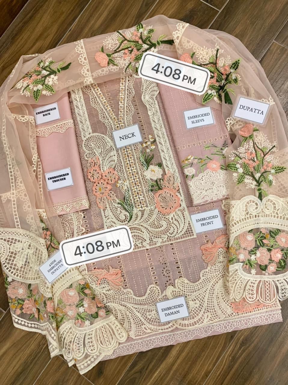 Crimson Luxury Lawn Eid Collection | Heavy Embroidered Organza Dupatta Suit
