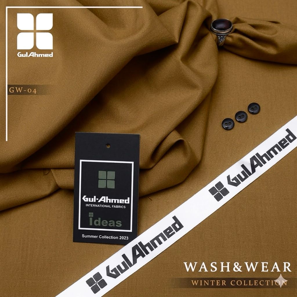 Gul Ahmed Luxury Boski Fabric for Men | Premium Soft Wash & Wear Collection