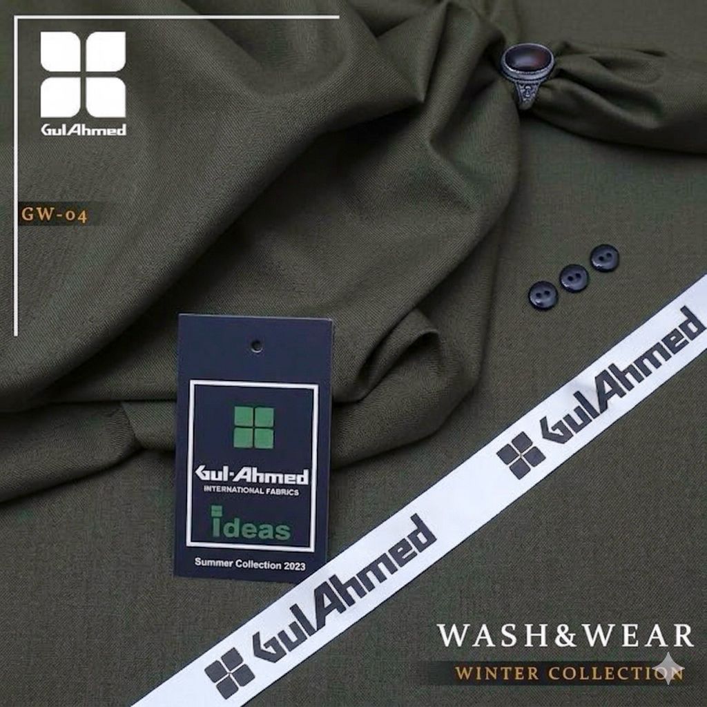 Gul Ahmed Luxury Boski Fabric for Men | Premium Soft Wash & Wear Collection