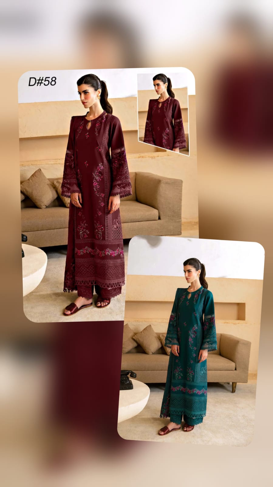Azure Premium Chikankari Lawn Suit | Embroidered Khaadi Net Dupatta Collection