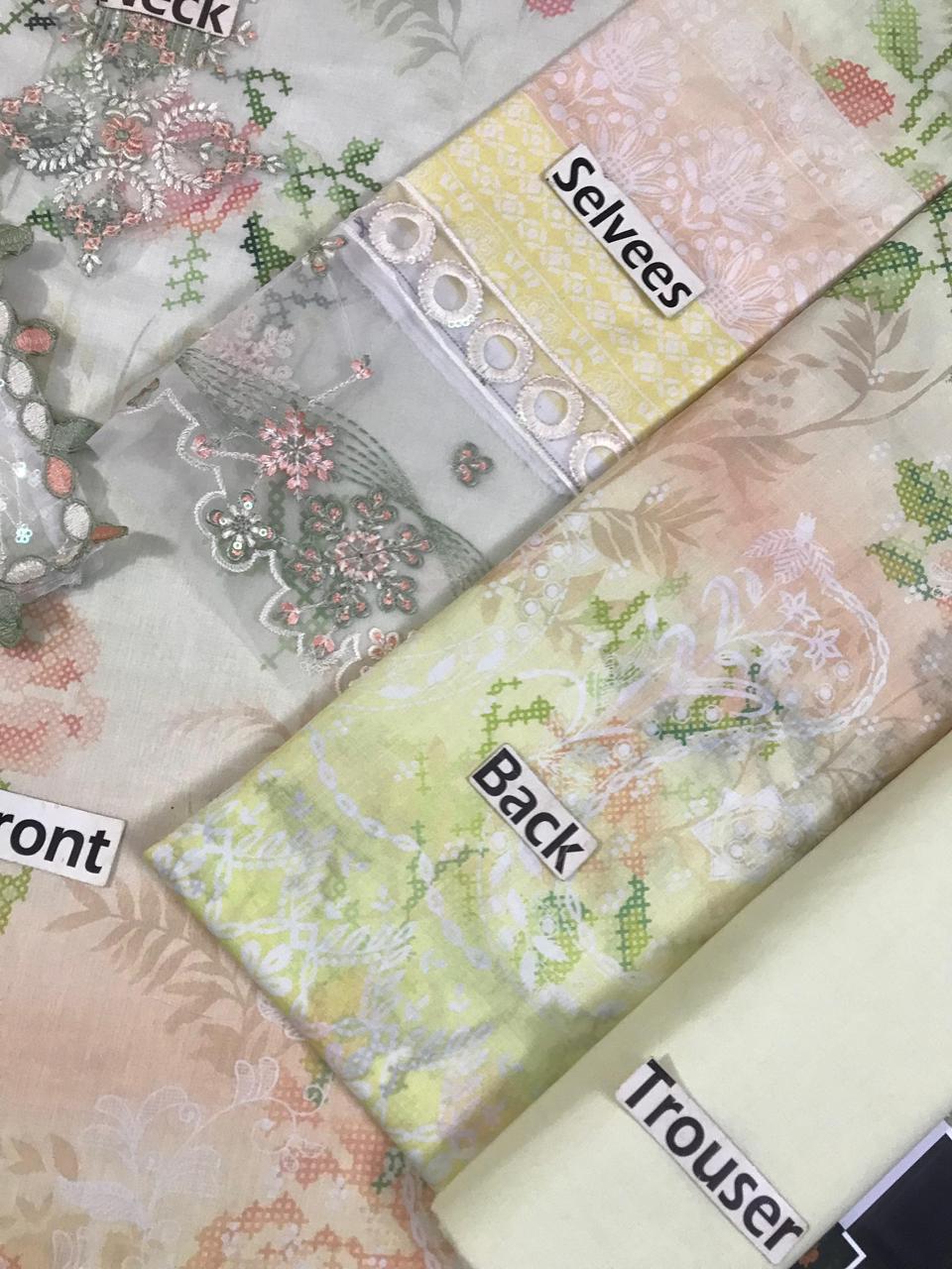 Nureh Lawn Collection 2026 | Printed Lawn Suit with Embroidered Chiffon Dupatta