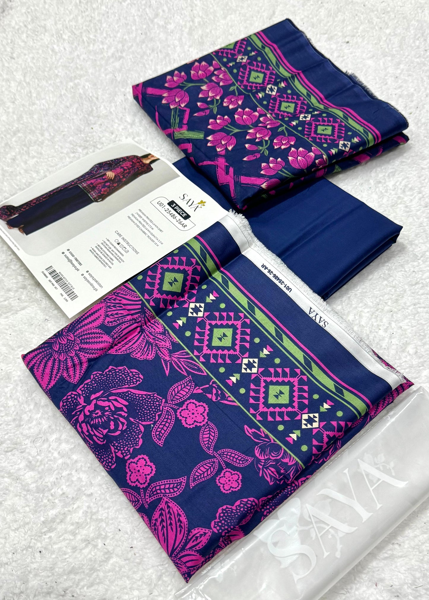 SAYA Summer Lawn Collection 2026 | Printed Lawn 3 Piece Suit