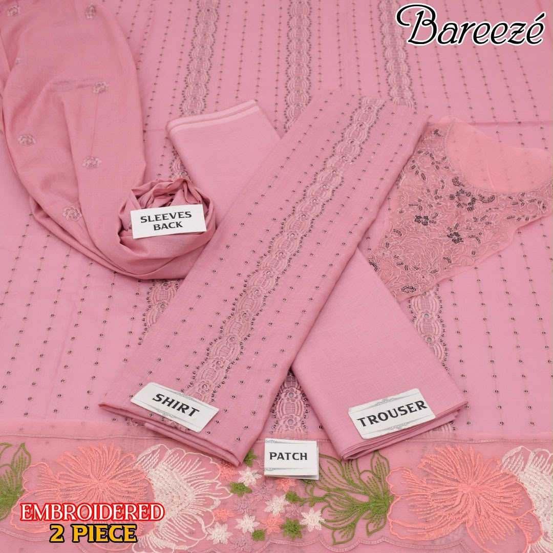 Bareeze Luxury Lawn 2 Piece Suit | Heavy Embroidered Collection