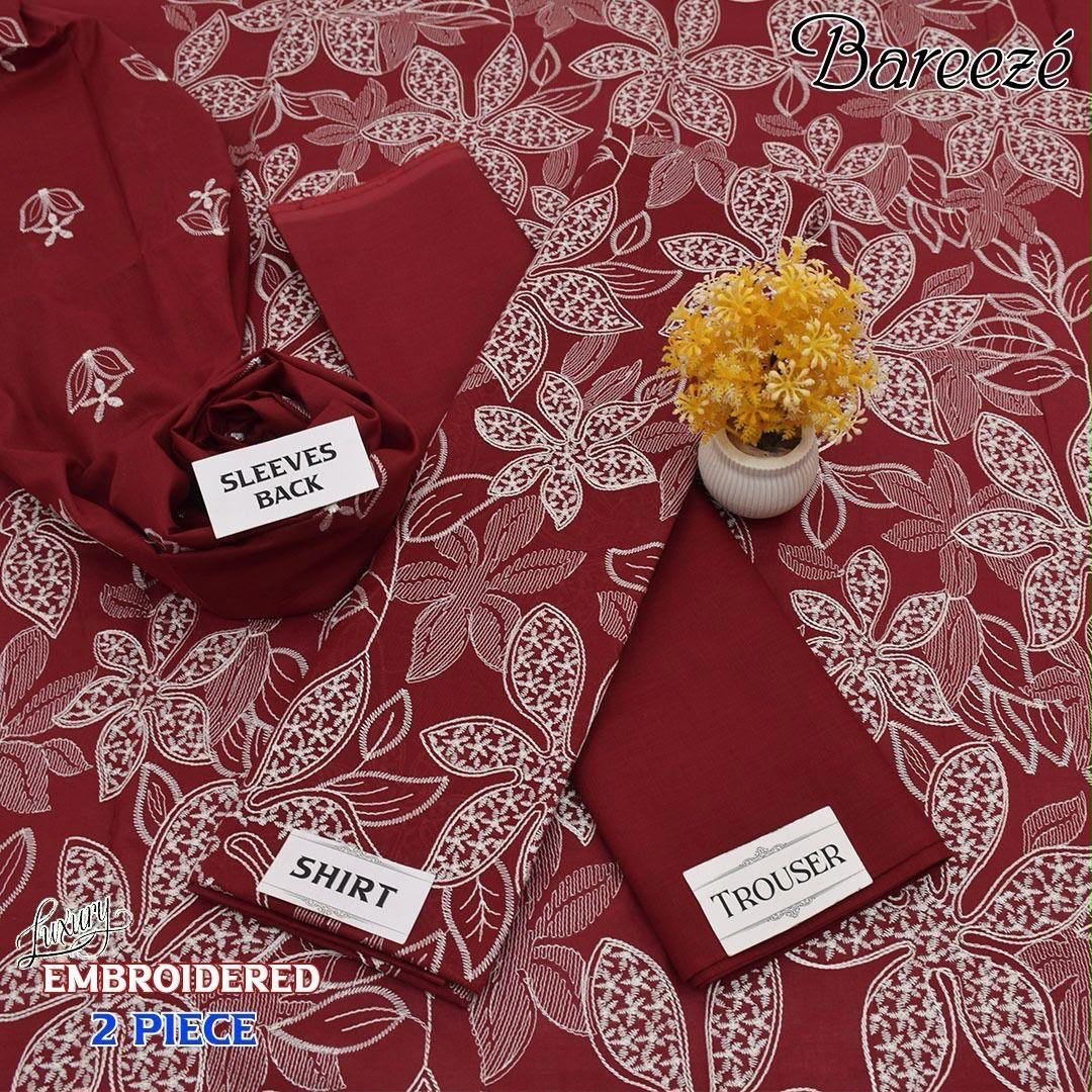 Bareeze Luxury Lawn 2 Piece Suit | Heavy Embroidered Collection