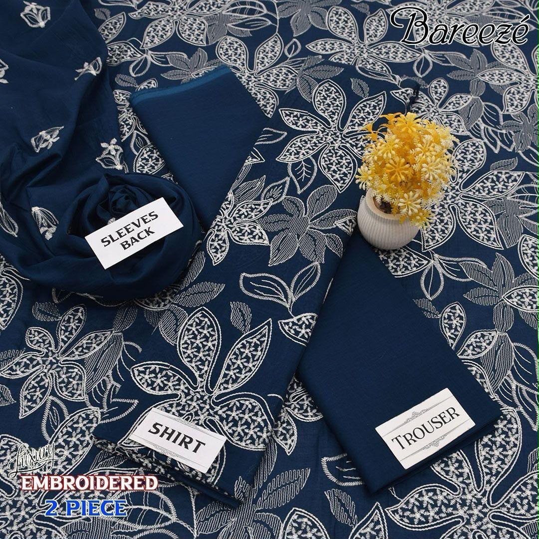 Bareeze Luxury Lawn 2 Piece Suit | Heavy Embroidered Collection