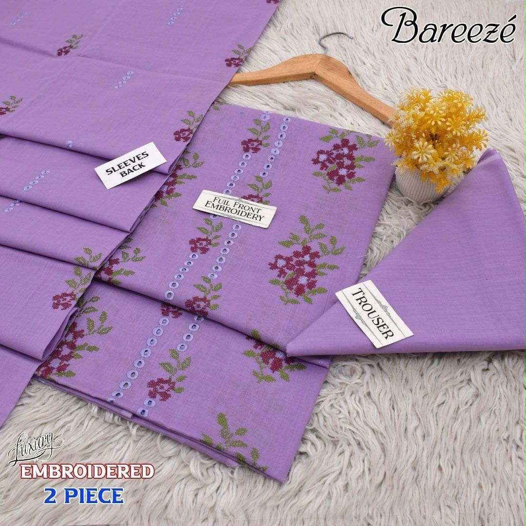 Bareeze Luxury Lawn 2 Piece Suit | Heavy Embroidered Collection
