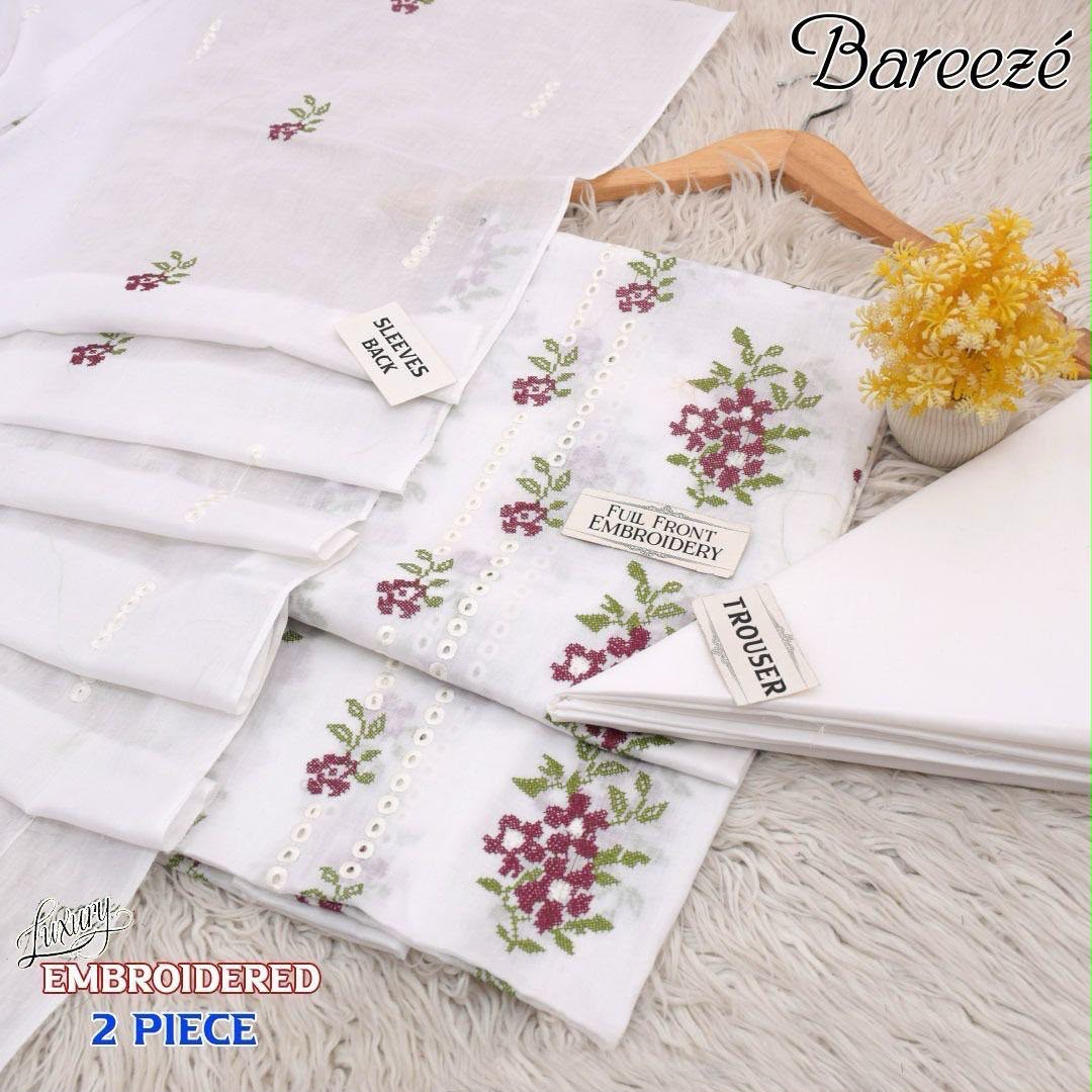 Bareeze Luxury Lawn 2 Piece Suit | Heavy Embroidered Collection