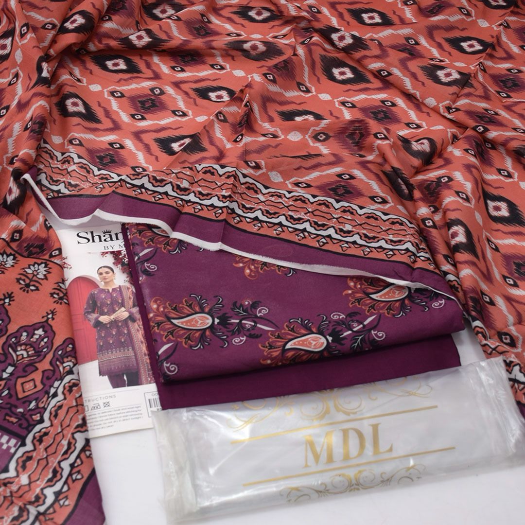 SHANZAY by MDL – Premium Digital Printed Lawn 3 Piece SuitSHANZAY by MDL – Premium Digital Printed Lawn 3 Piece Suit