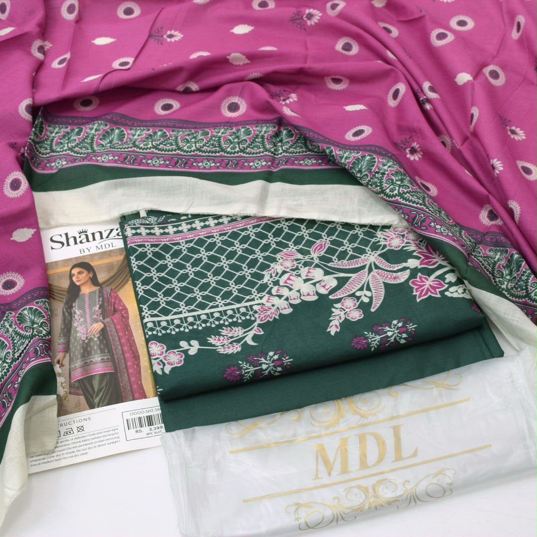 SHANZAY by MDL – Premium Digital Printed Lawn 3 Piece SuitSHANZAY by MDL – Premium Digital Printed Lawn 3 Piece Suit
