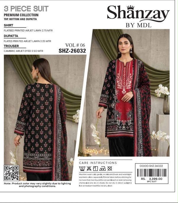 SHANZAY by MDL – Premium Digital Printed Lawn 3 Piece SuitSHANZAY by MDL – Premium Digital Printed Lawn 3 Piece Suit
