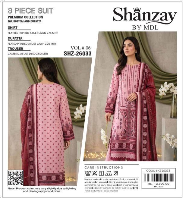 SHANZAY by MDL – Premium Digital Printed Lawn 3 Piece SuitSHANZAY by MDL – Premium Digital Printed Lawn 3 Piece Suit