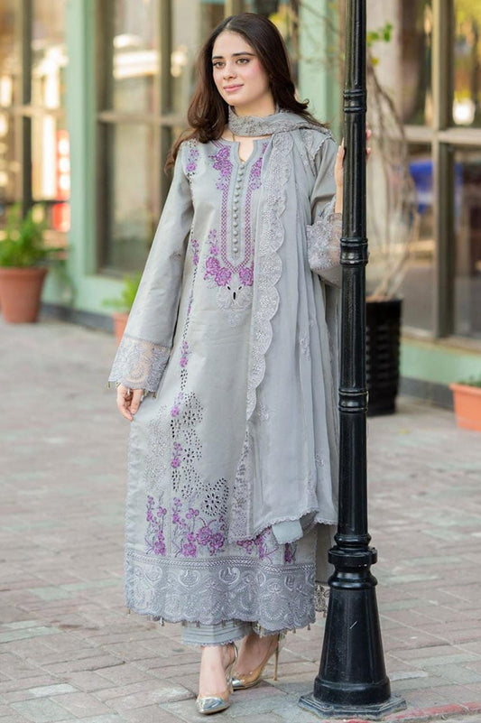MUSHQ Luxury Embroidered Lawn Cotton 3 Piece Suit