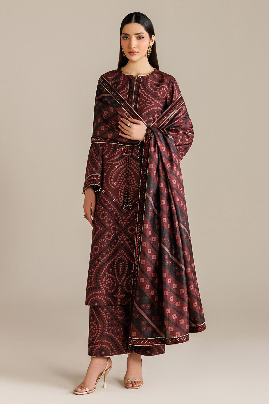 Jazmin Unstitched Lawn Suit with Chiffon Dupatta – Replica Collection