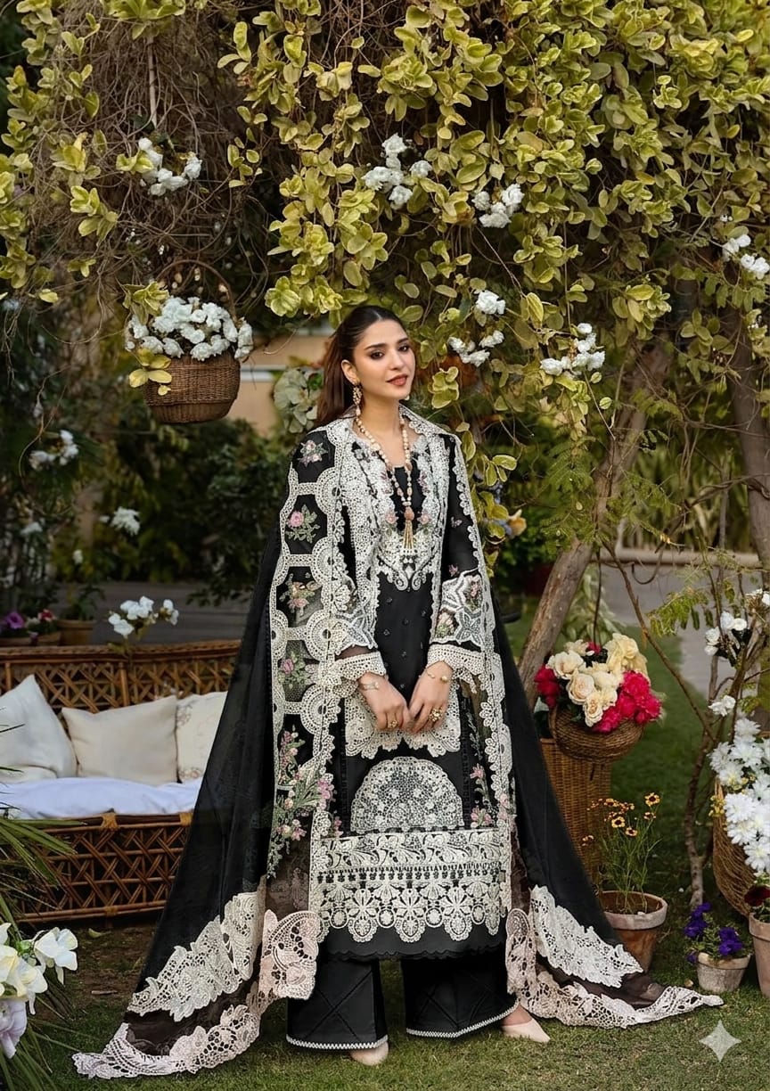 ELAF Chikankari Embroidered Lawn 3 Piece Suit – Luxury Summer Collection