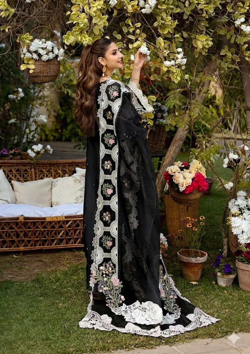 ELAF Chikankari Embroidered Lawn 3 Piece Suit – Luxury Summer Collection