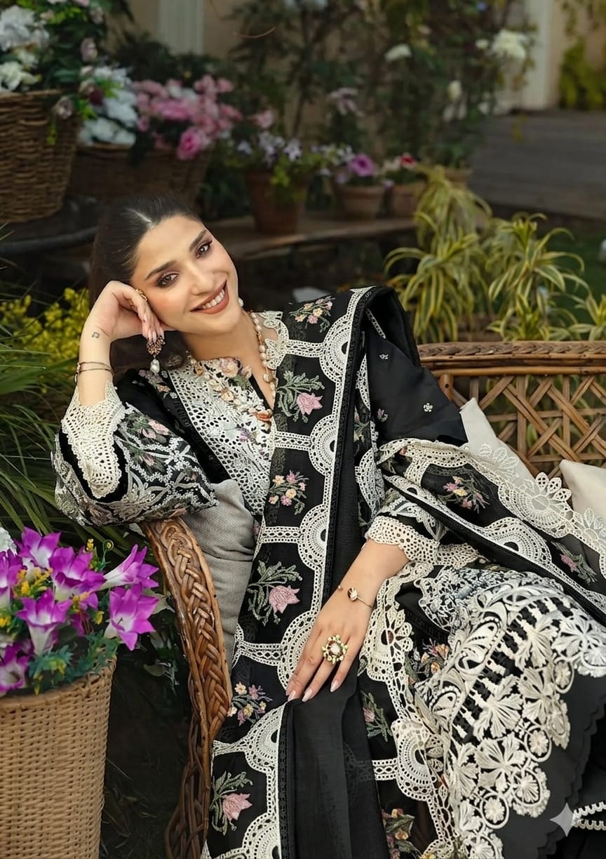 ELAF Chikankari Embroidered Lawn 3 Piece Suit – Luxury Summer Collection