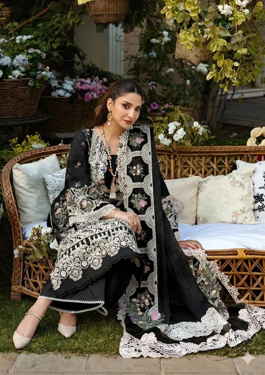 ELAF Chikankari Embroidered Lawn 3 Piece Suit – Luxury Summer Collection