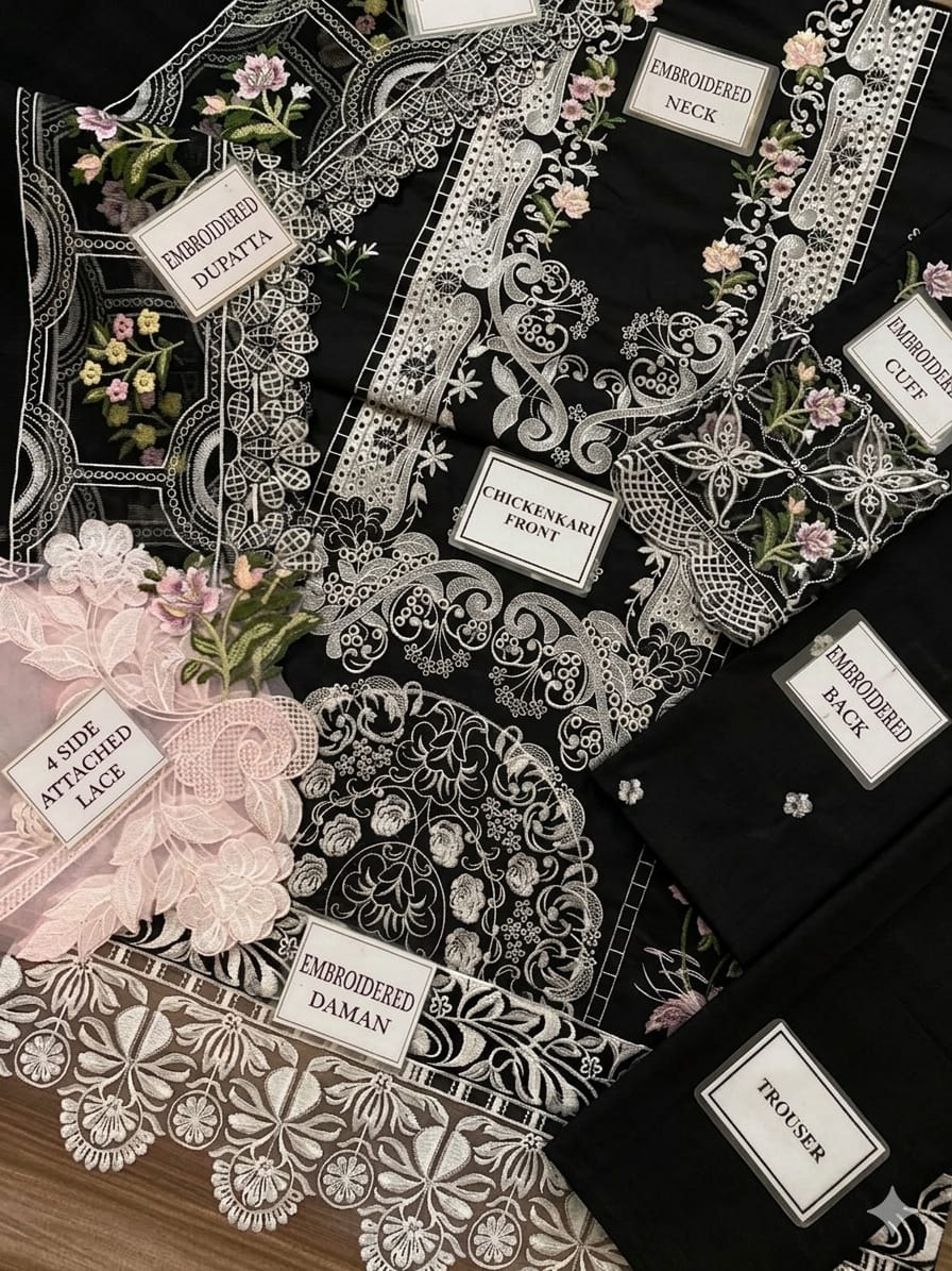 ELAF Chikankari Embroidered Lawn 3 Piece Suit – Luxury Summer Collection