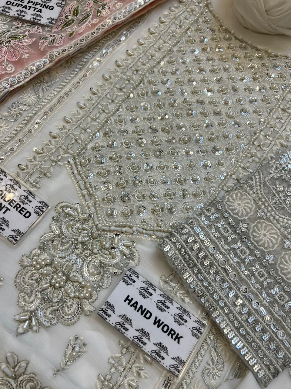 Heer Design 149 – Luxury Embroidered Chiffon 3 Piece Suit