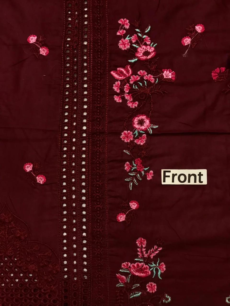 Azure Premium Chikankari Lawn Suit | Embroidered Khaadi Net Dupatta Collection